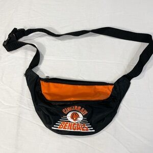 Cincinnati Bengals Vintage Fanny Pack NFL Waist Bag Black Orange